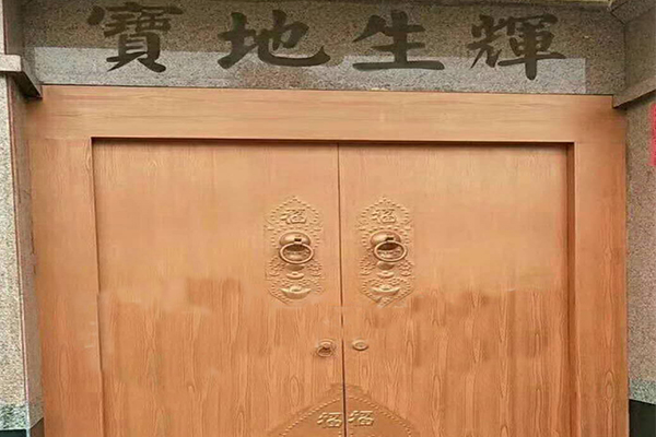 鍍鋅管門仿木紋施工